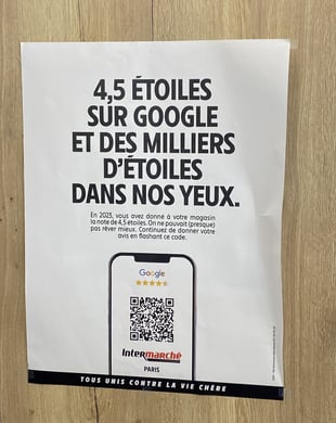 affiche recolte avis clients intermarche