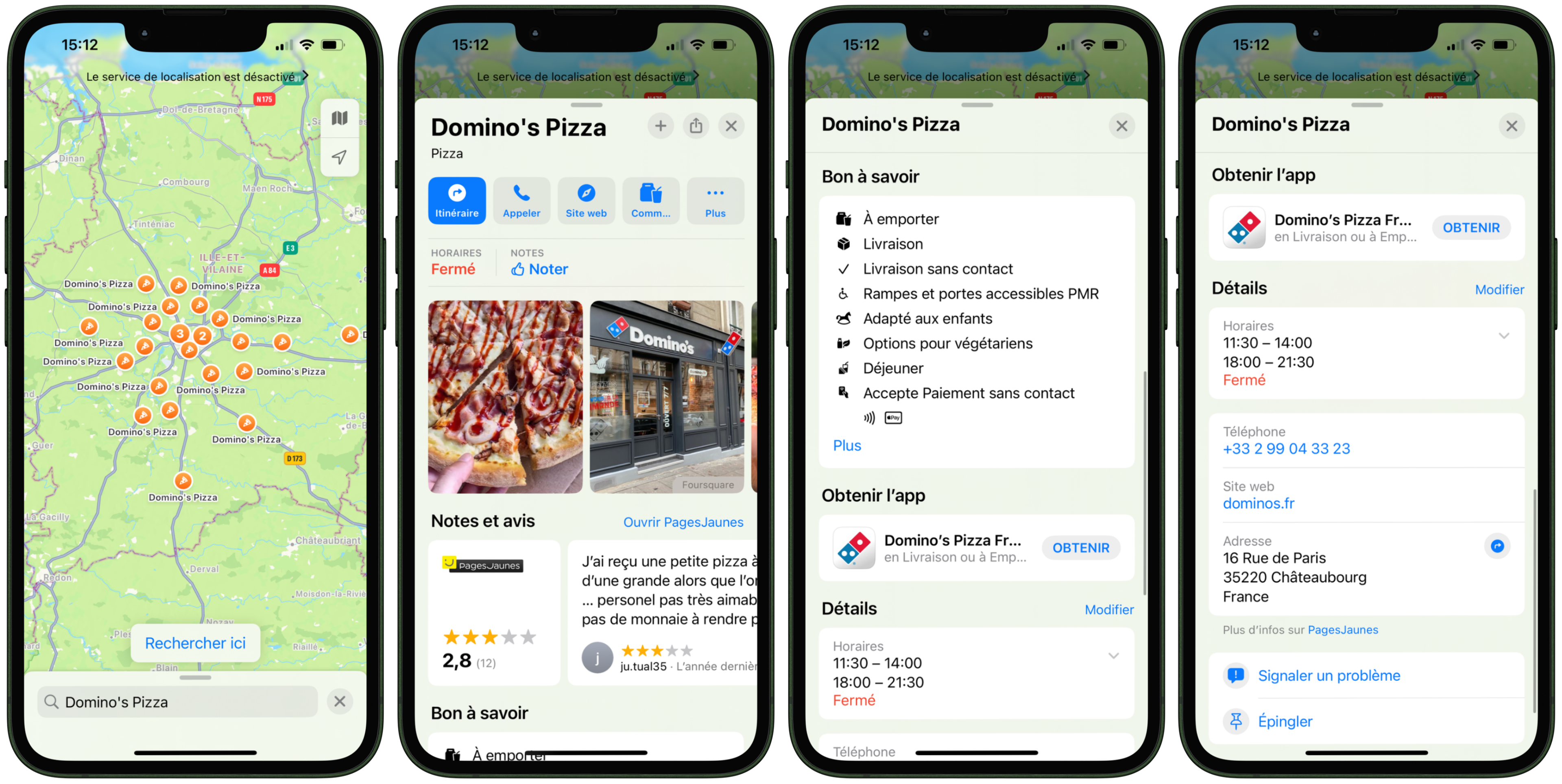 Apple Business Connect dominos pizza