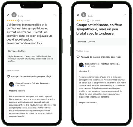 réponses avis clients positifs et négatifs e-réputation