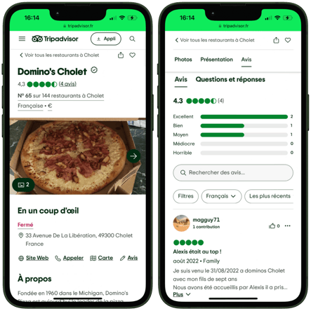 Avis clients restaurant tripadvisor