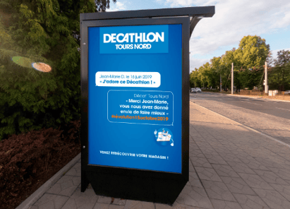 Exemple d' affichage local de Decathlon 