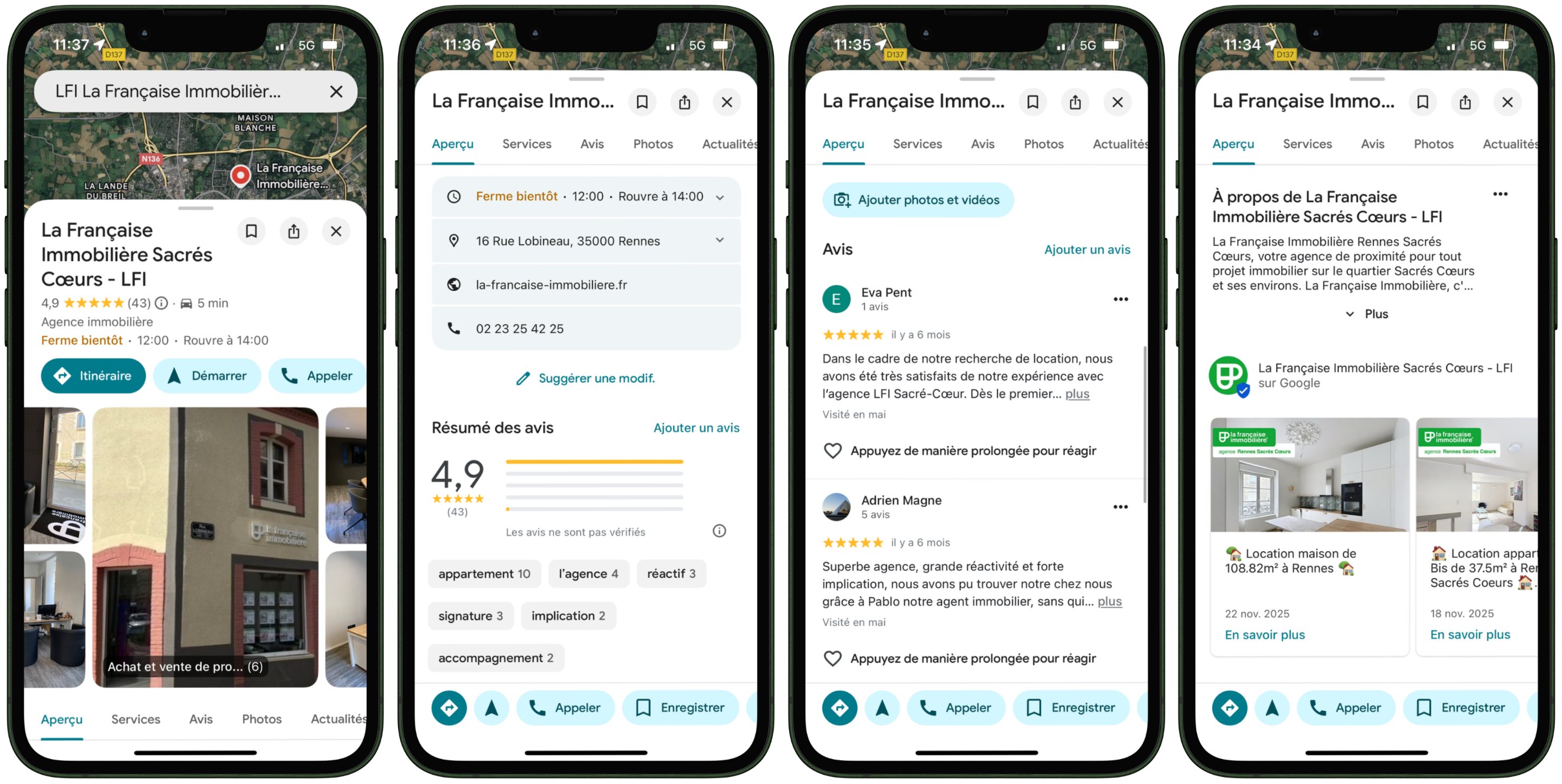 Fiche Google my business immobilier