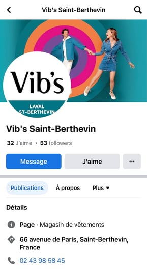 Page Locale Facebook de Vib's Saint-Berthevin