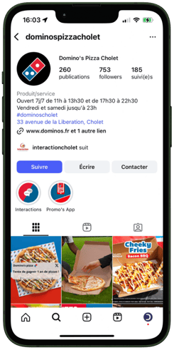 Page locale réseaux sociaux restaurant