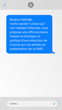 drive-to-store SMS promotionnel