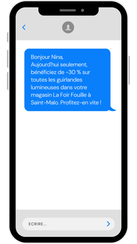 campagnes marketing direct générer trafic magasin Noël SMS promotion