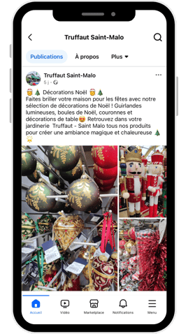 publicité géolocalisée facebook drive-to-store noel