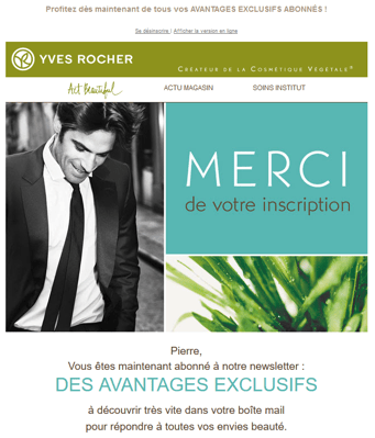 Exemple Yves Rocher
