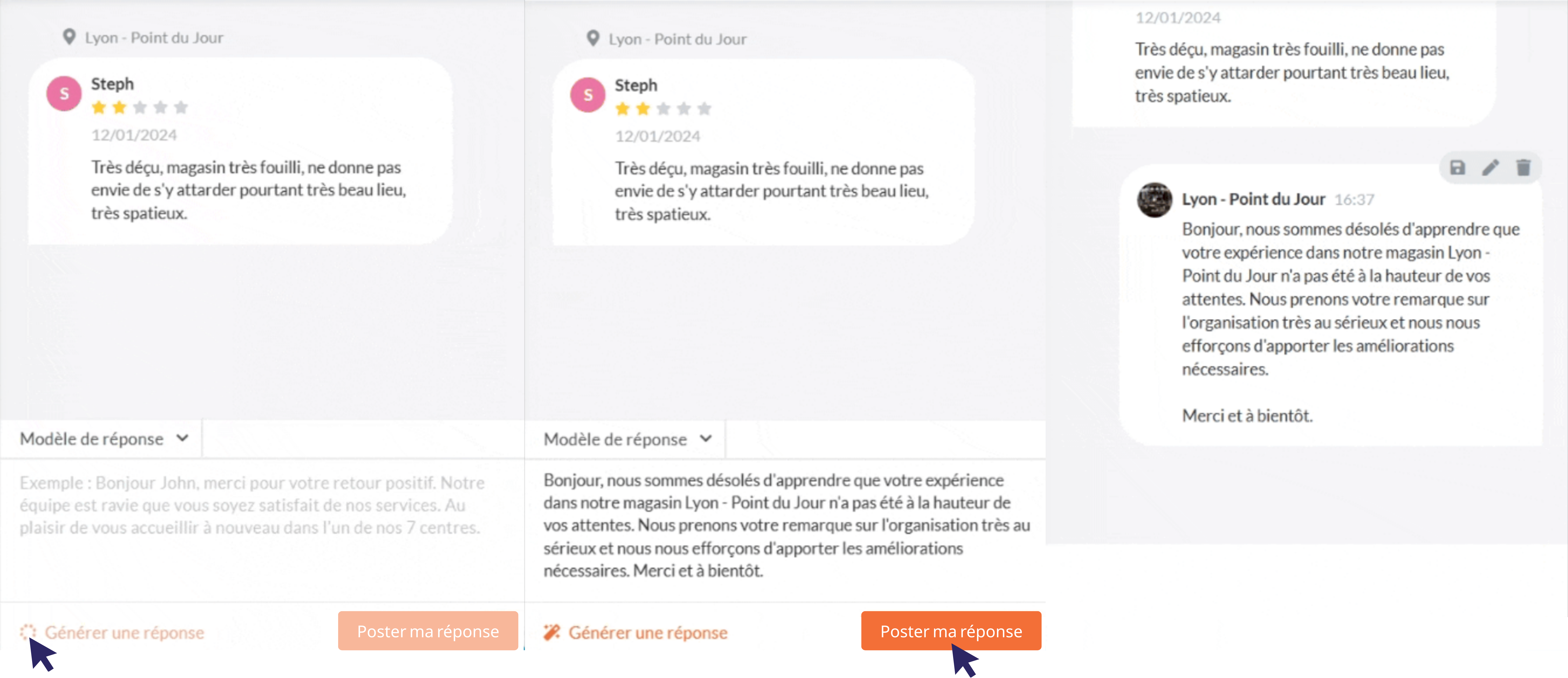 Suggestion réponse avis clients Orpi