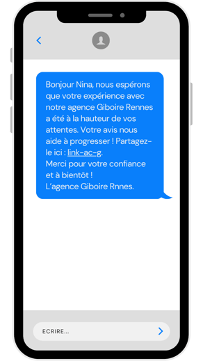 gestion avis clients collecte sms immobilier