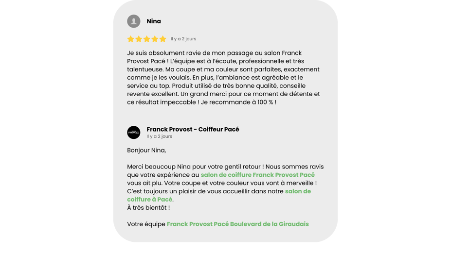 gestion avis clients reponse seo local