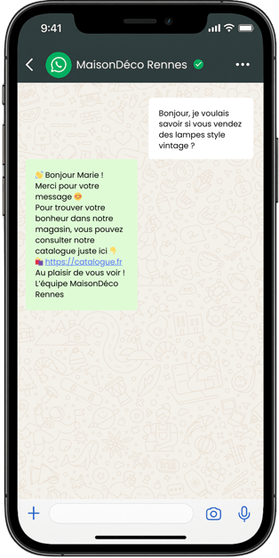whatsapp marketing conversation automatisée