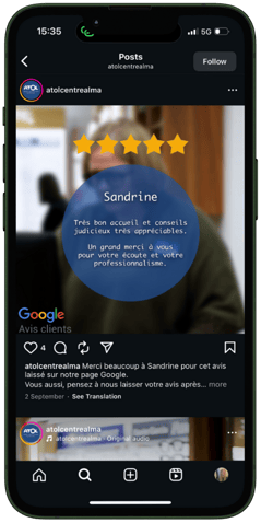 post atol réseaux sociaux web to store