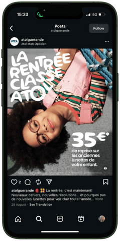 post atol réseaux sociaux web to store