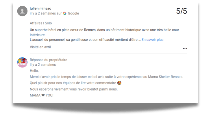avis clients réponse fidelisation