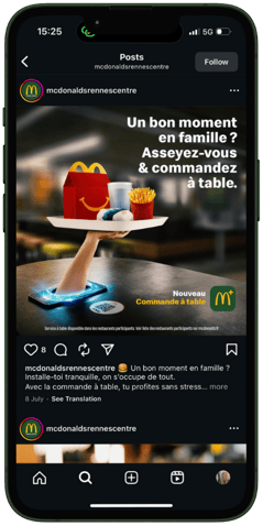 post McDonald's réseaux sociaux web to store