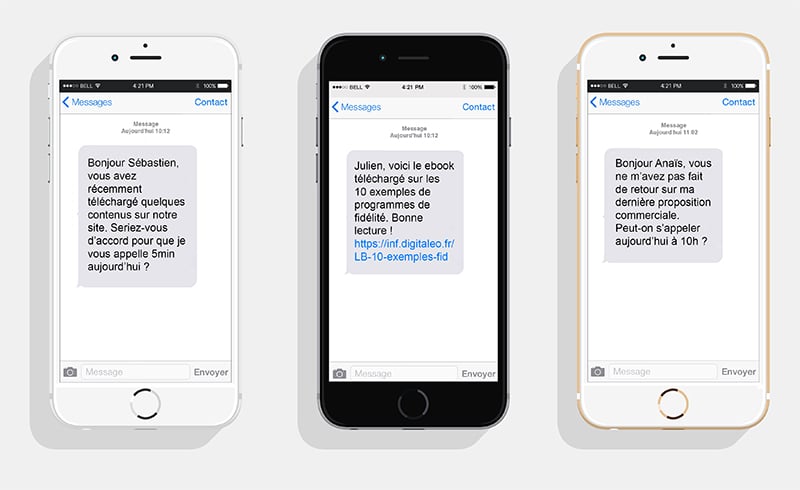 hubspot sms exemples