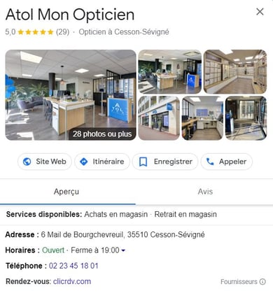 fiche google my business e-reputation