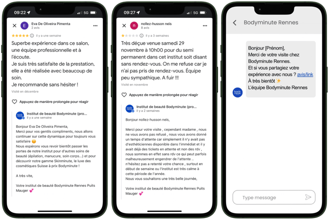 gestion avis clients bodyminute