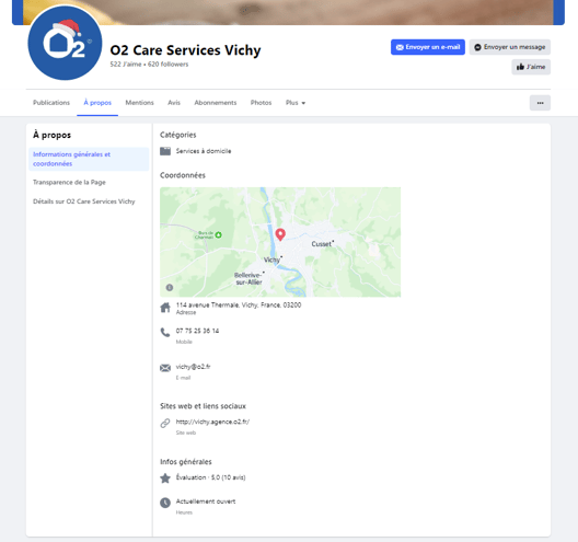 page locale facebook e-réputation entreprises