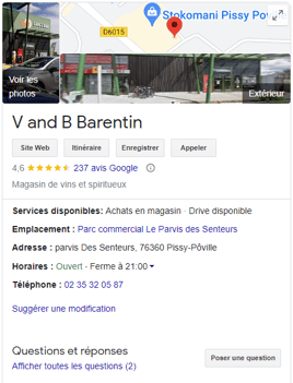 fiche google my business drive to store