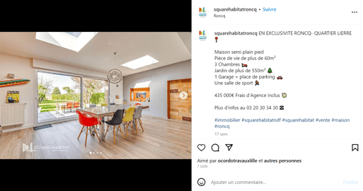 post instagram agence immobilière
