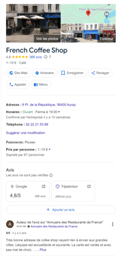 fiche Google My Business réputation en ligne