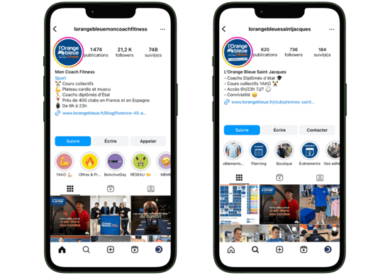 instagram page nationale page locale