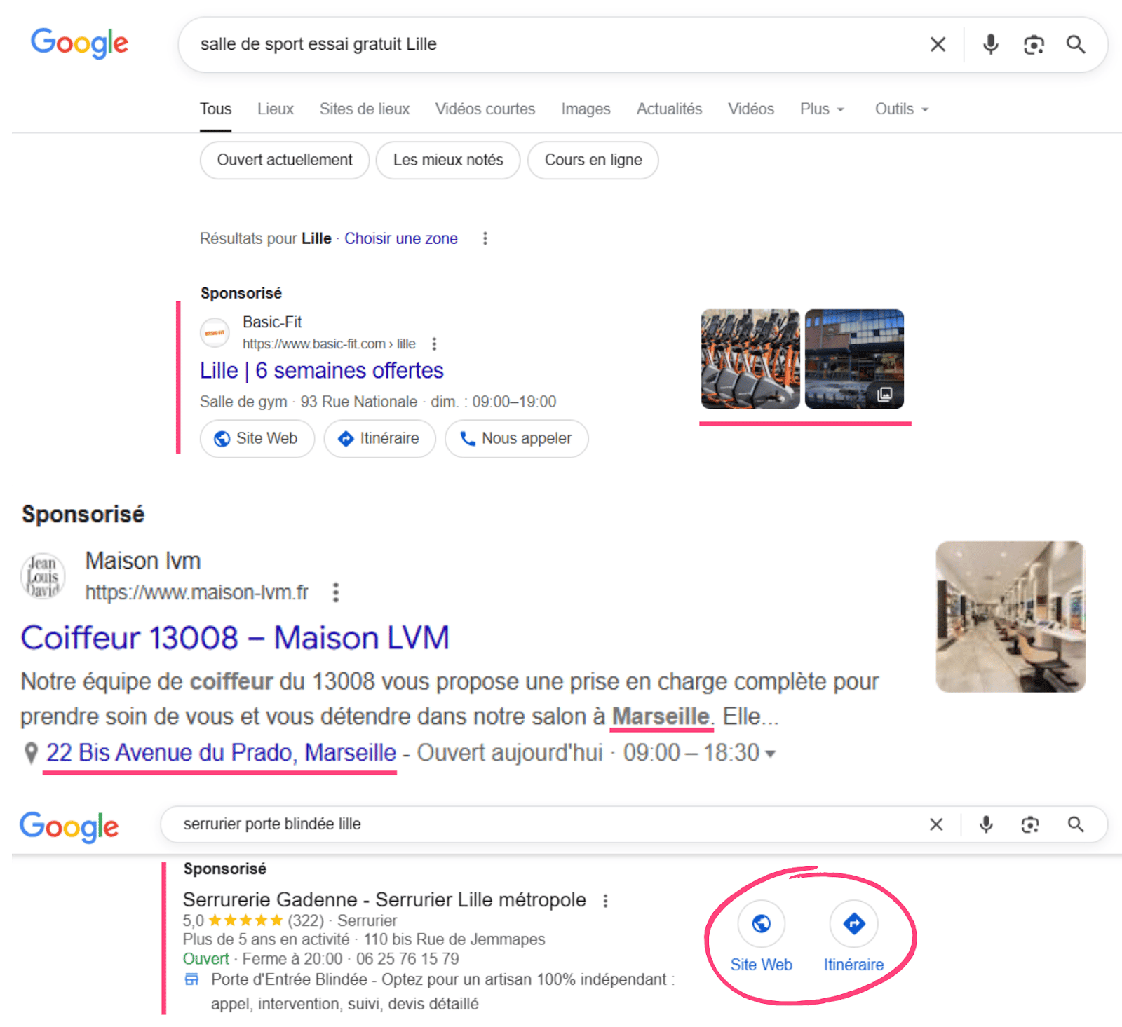 publicité locale Google Ads