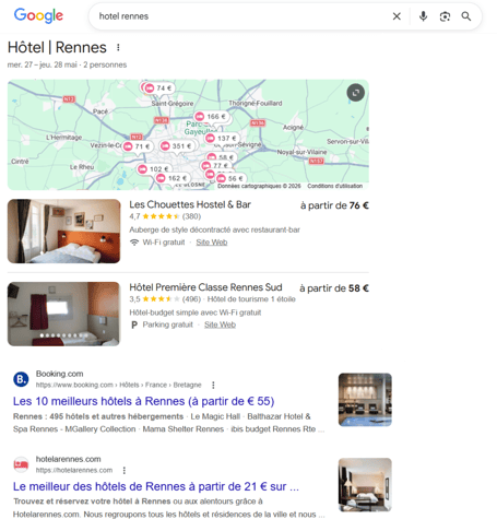 requête SEO local