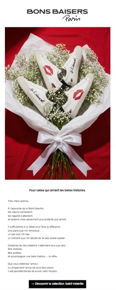 campagnes drive to store saint valentin Bons Baisers Paris