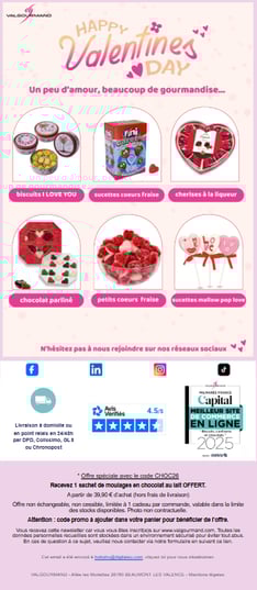 campagnes drive to store saint valentin Valgourmand