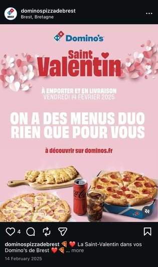campagnes drive to store saint valentin dominos pizza