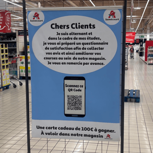 affiche recolte avis clients qr code auchan