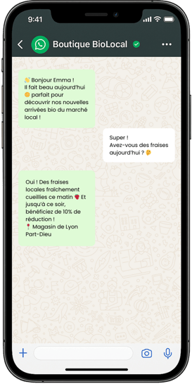 Communication personnalisée Whatsapp